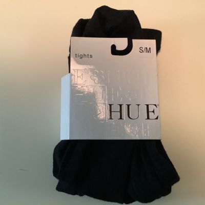 New with Tags Hue Women’s 001 Black 12337 Ribbed Sweater Tights Size S/M